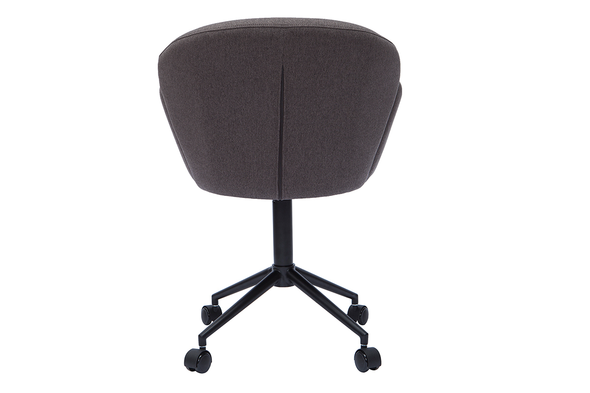 Poltrona da ufficio design in tessuto grigio scuro RHAPSODY