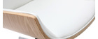 Poltrona da ufficio design legno chiaro e bianco CURVED