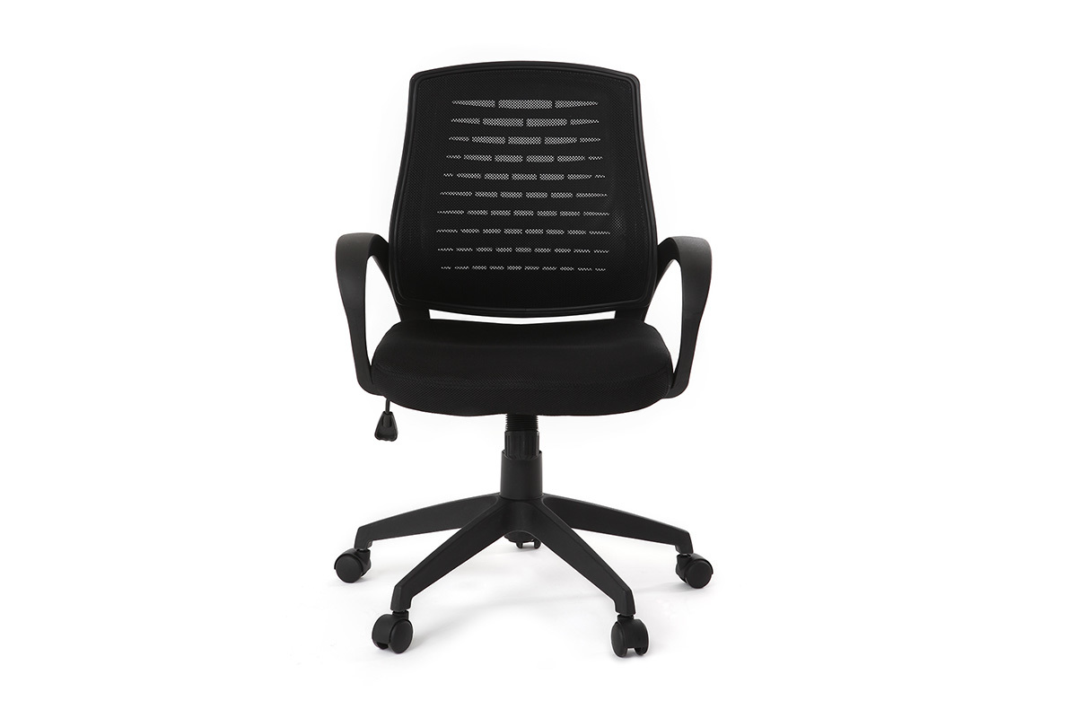 Poltrona da ufficio design mesh nero JUNIO