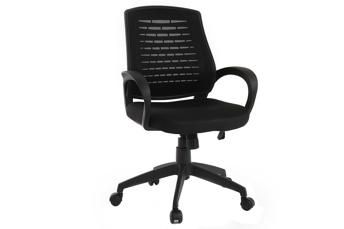 Poltrona da ufficio design mesh nero JUNIO