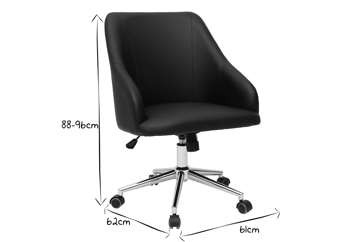 Poltrona da ufficio design nera SCARLETT