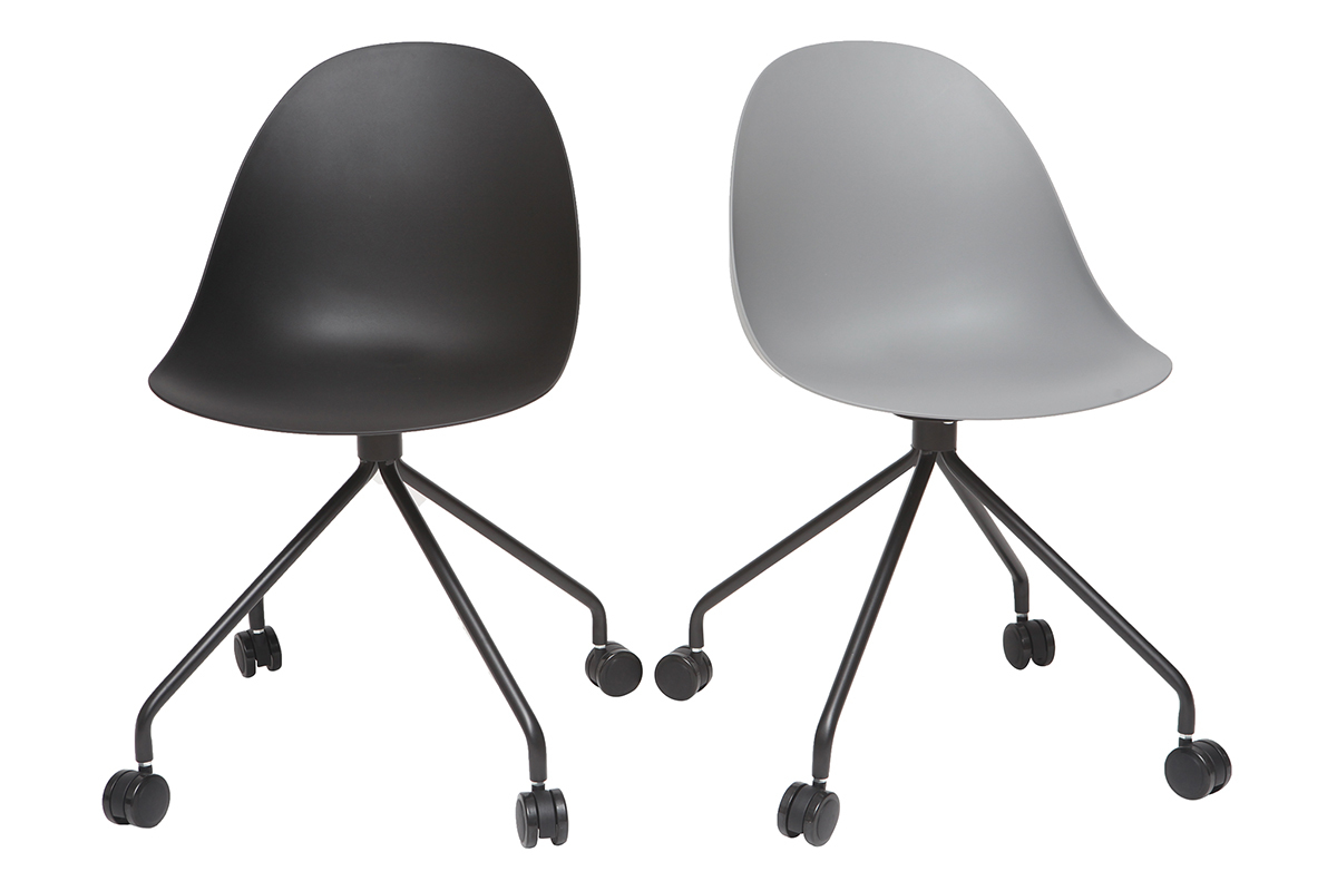 Poltrona da ufficio design nero CONCHA