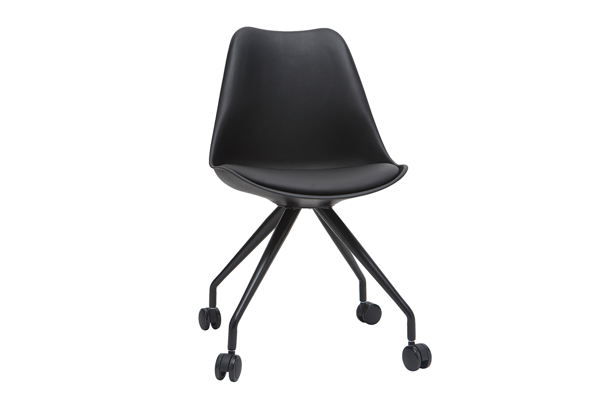 Poltrona da ufficio design nero PAULINE