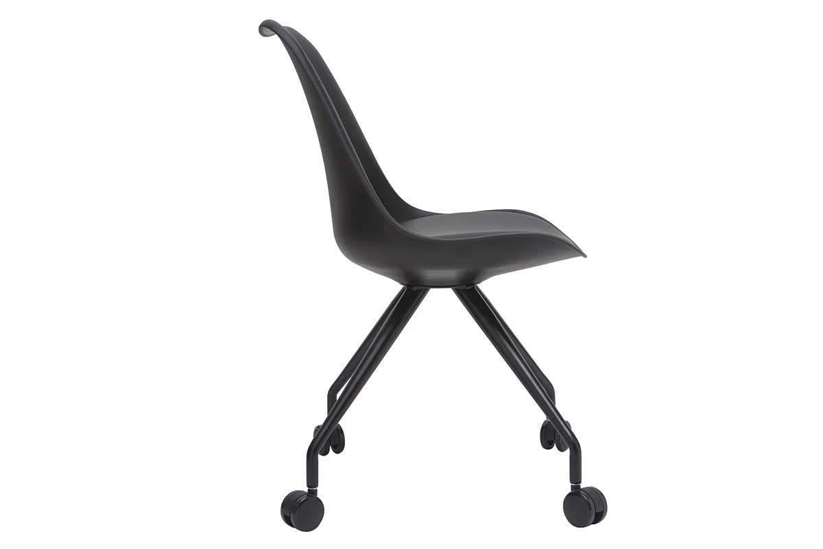 Poltrona da ufficio design nero PAULINE