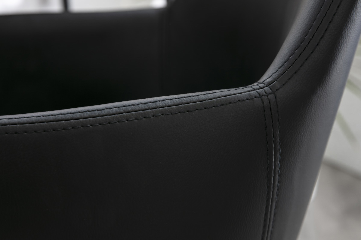 Poltrona da ufficio design PU nero SHANA