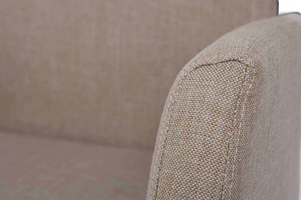 Poltrona da ufficio design tessuto crema ARIEL