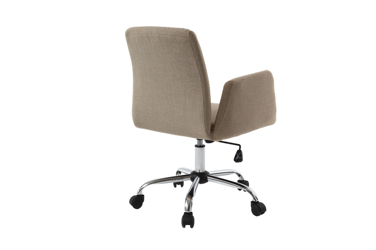 Poltrona da ufficio design tessuto crema ARIEL
