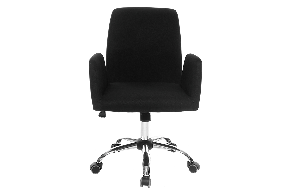 Poltrona da ufficio design tessuto nero ARIEL