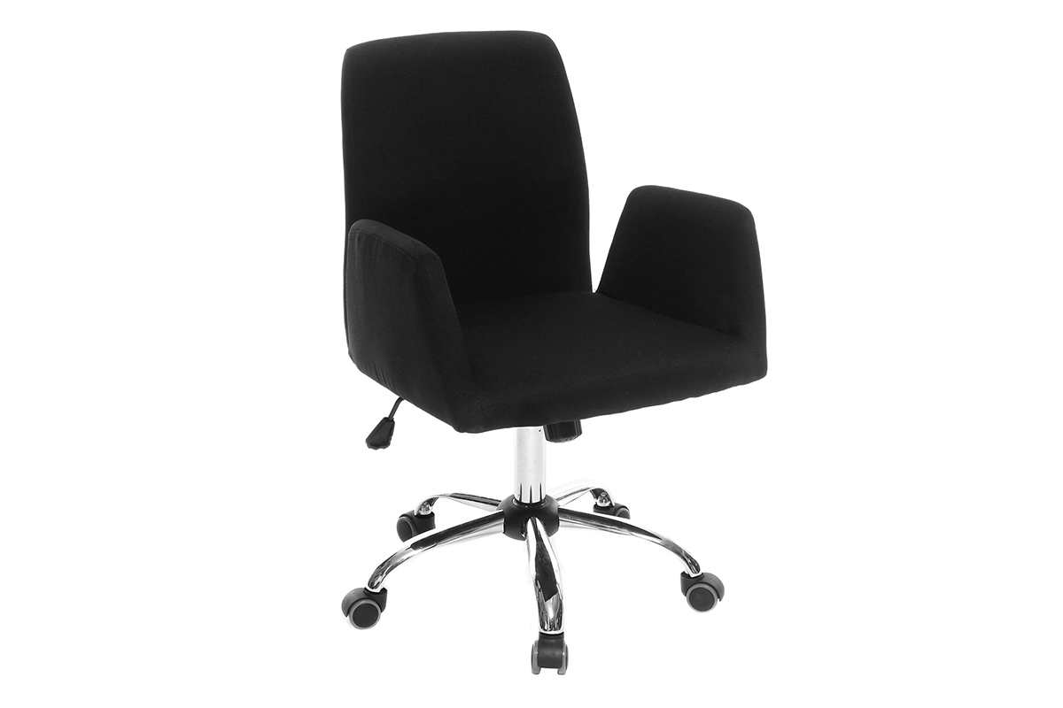 Poltrona da ufficio design tessuto nero ARIEL