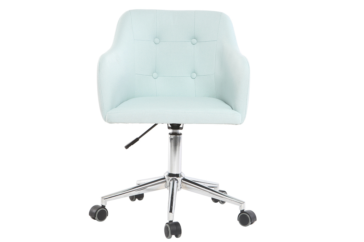 Poltrona da ufficio design tessuto verde acqua BALTIK
