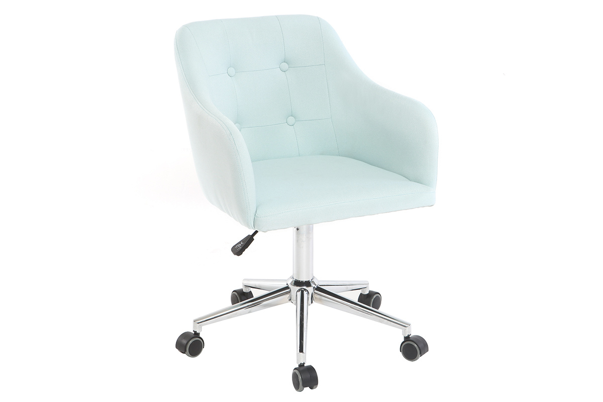 Poltrona da ufficio design tessuto verde acqua BALTIK