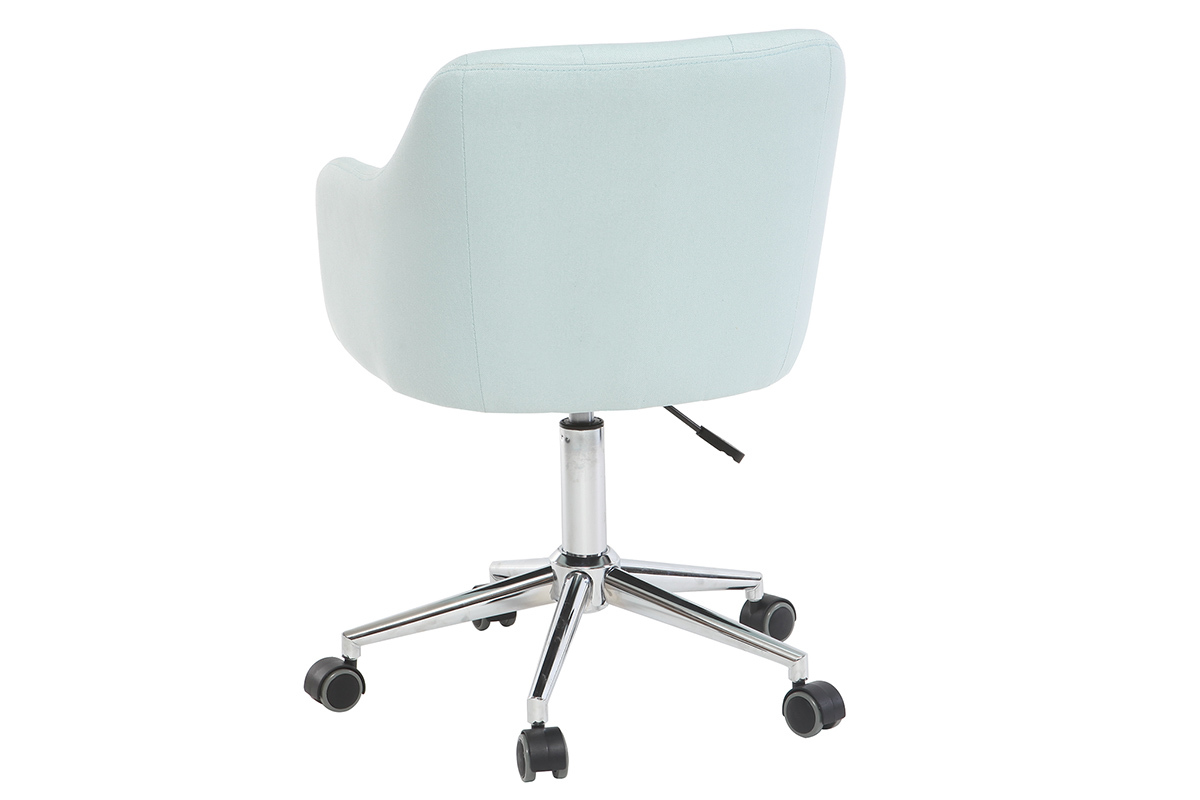 Poltrona da ufficio design tessuto verde acqua BALTIK