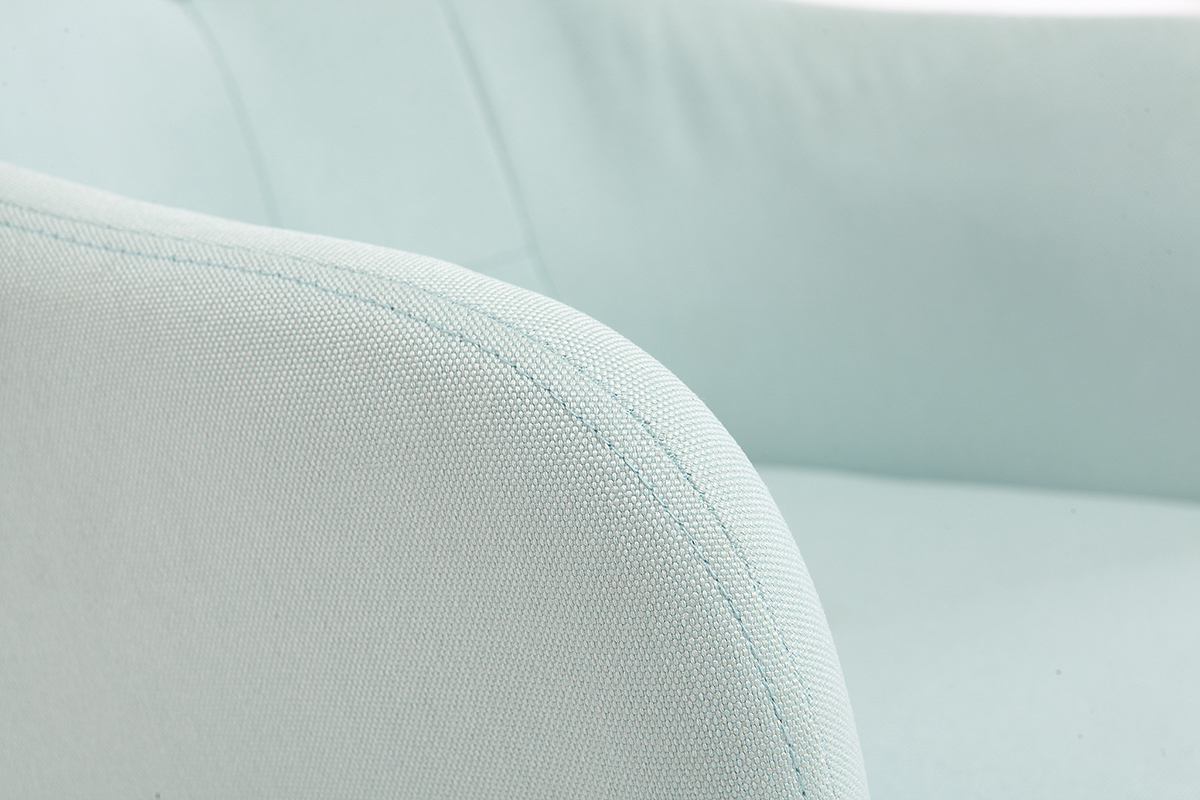 Poltrona da ufficio design tessuto verde acqua BALTIK