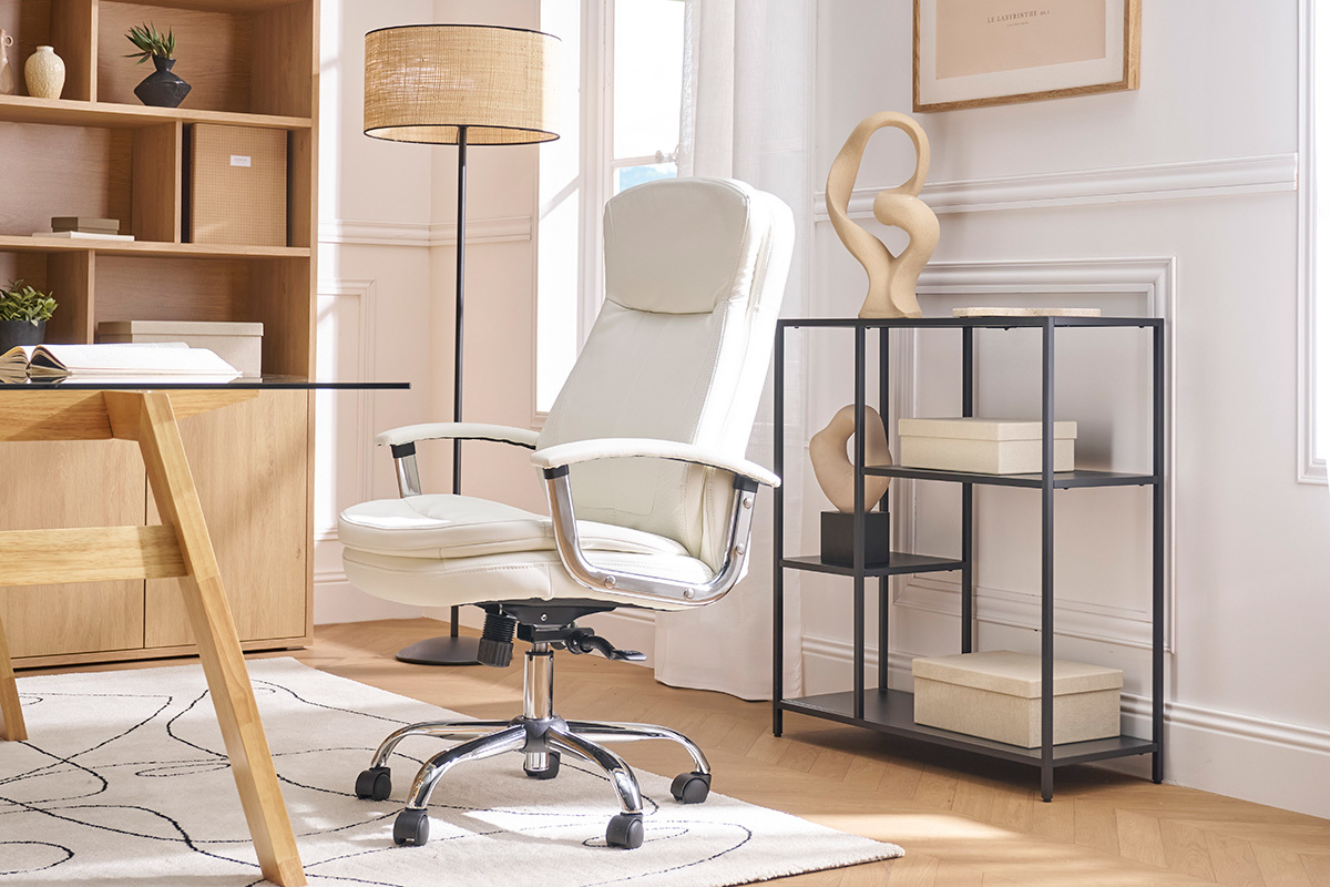Poltrona da ufficio di design bianca WALL STREET