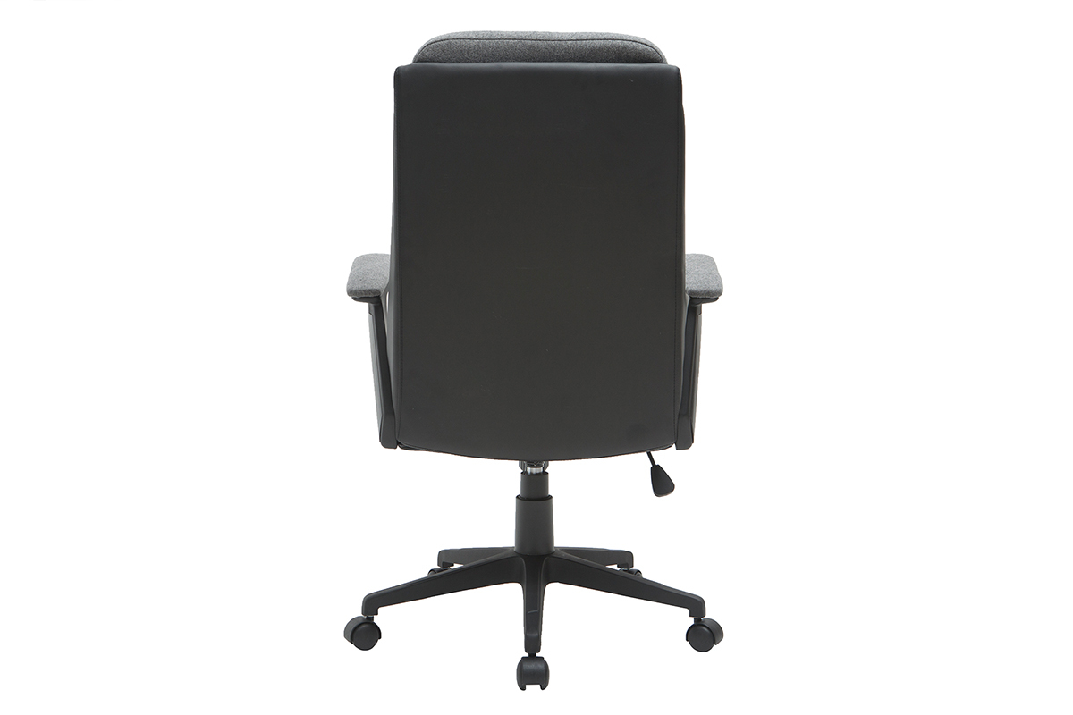 Poltrona da ufficio di design grigio scuro e nero TIM