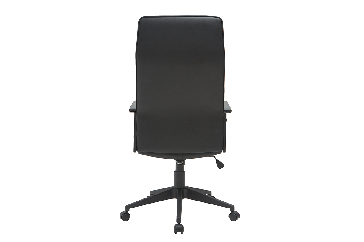 Poltrona da ufficio di design in metallo e tessuto nero MARSHALL