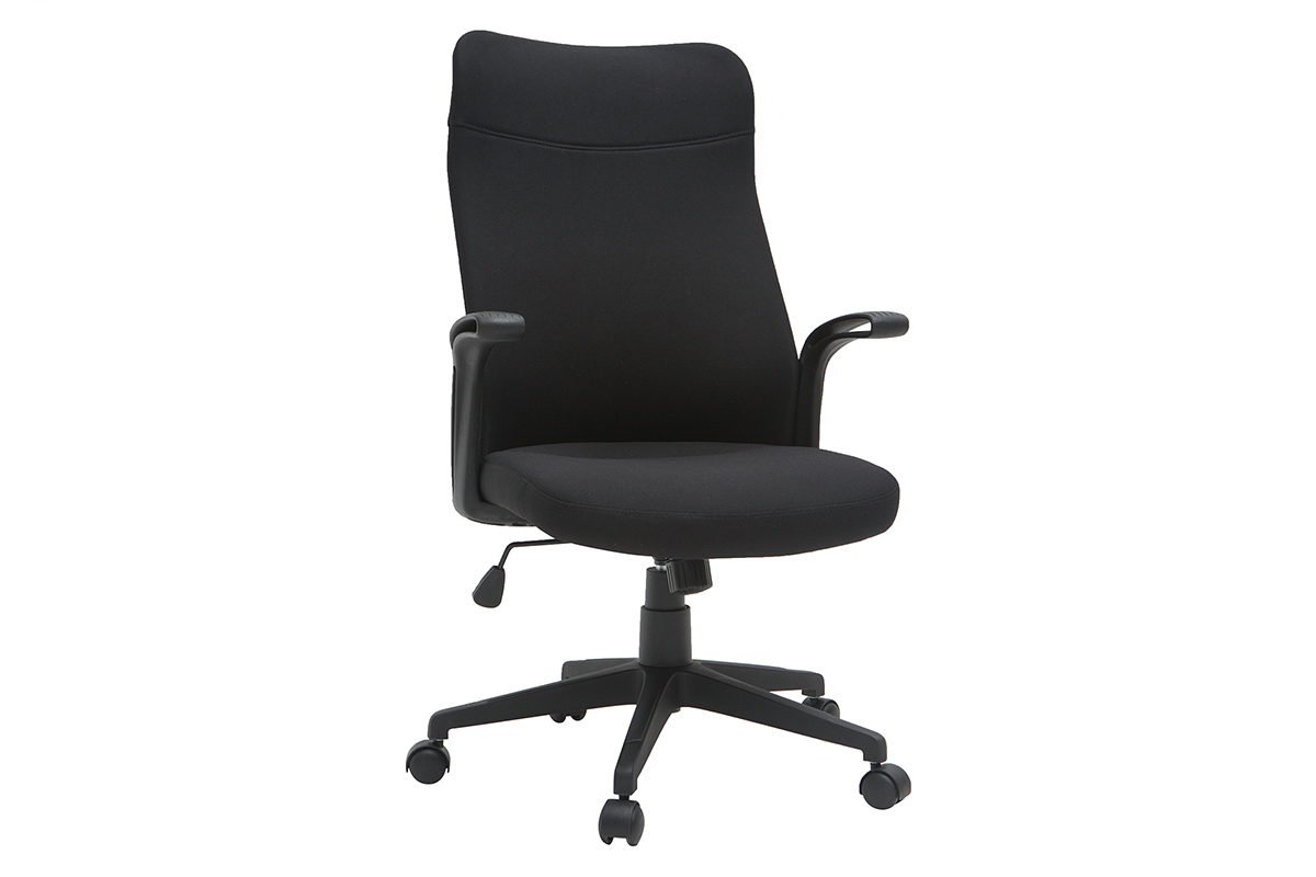 Poltrona da ufficio di design in tessuto nero RISTER