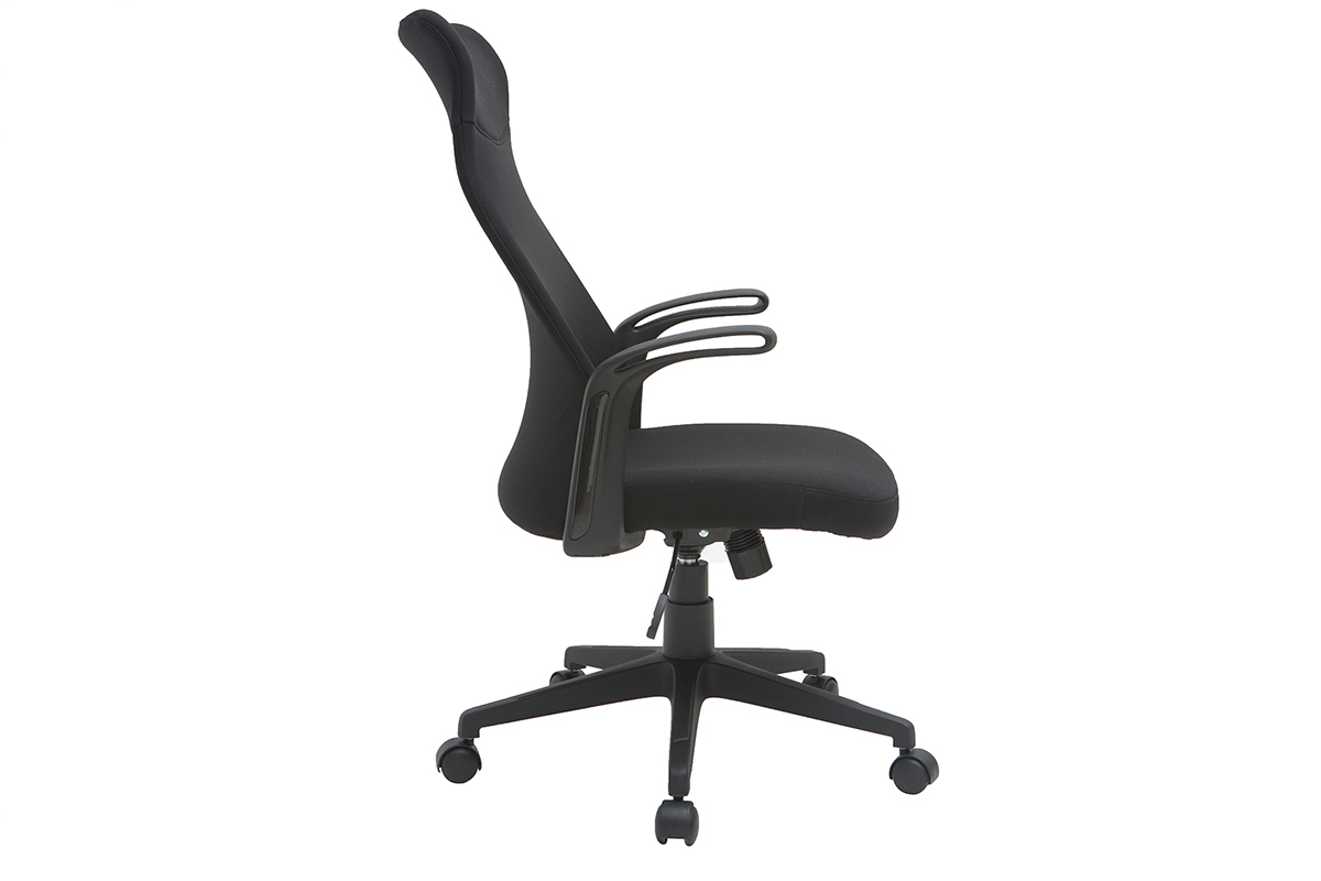 Poltrona da ufficio di design in tessuto nero RISTER