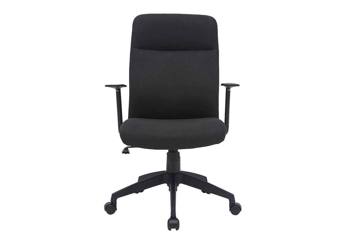 Poltrona da ufficio di design in tessuto nero ZELLY