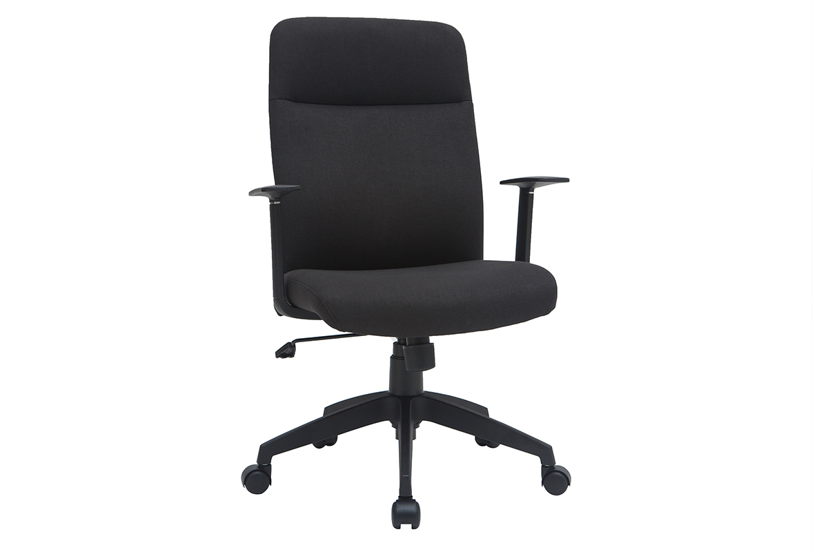 Poltrona da ufficio di design in tessuto nero ZELLY
