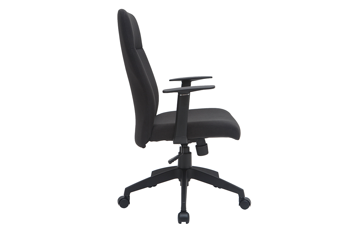 Poltrona da ufficio di design in tessuto nero ZELLY