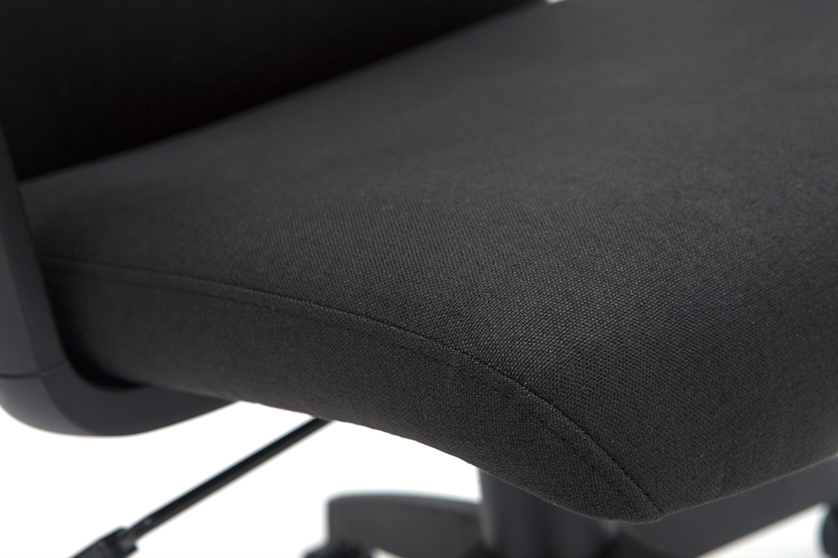 Poltrona da ufficio di design in tessuto nero ZELLY