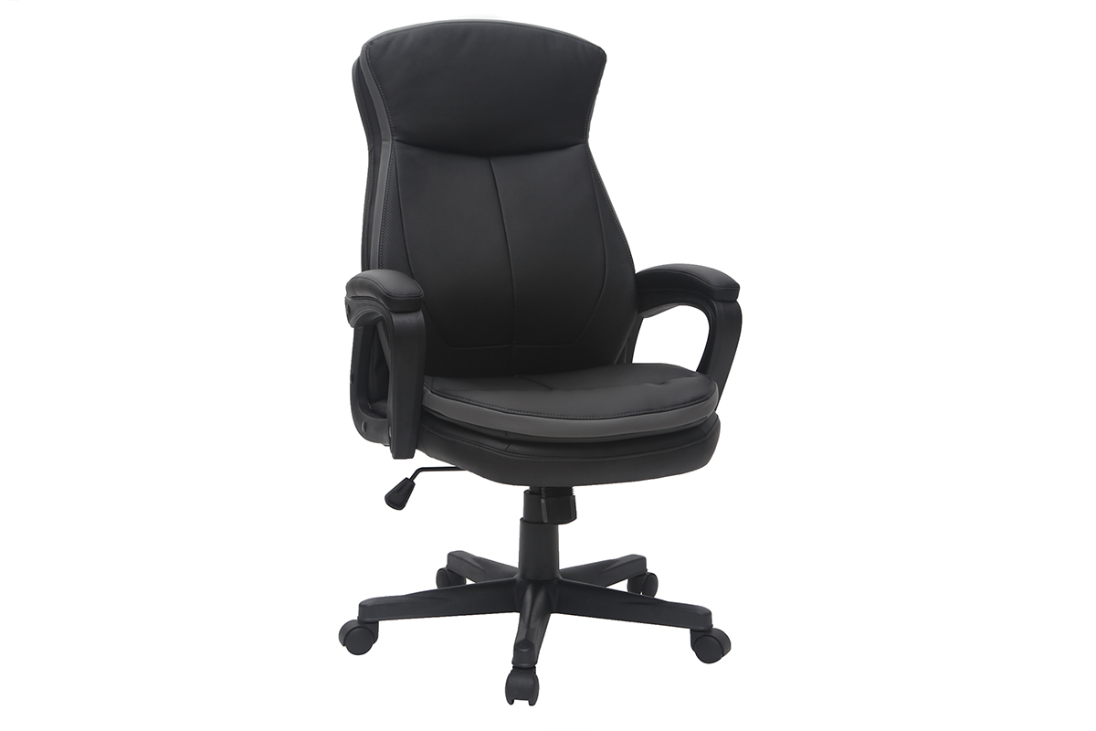 Poltrona da ufficio di design nera WALL STREET