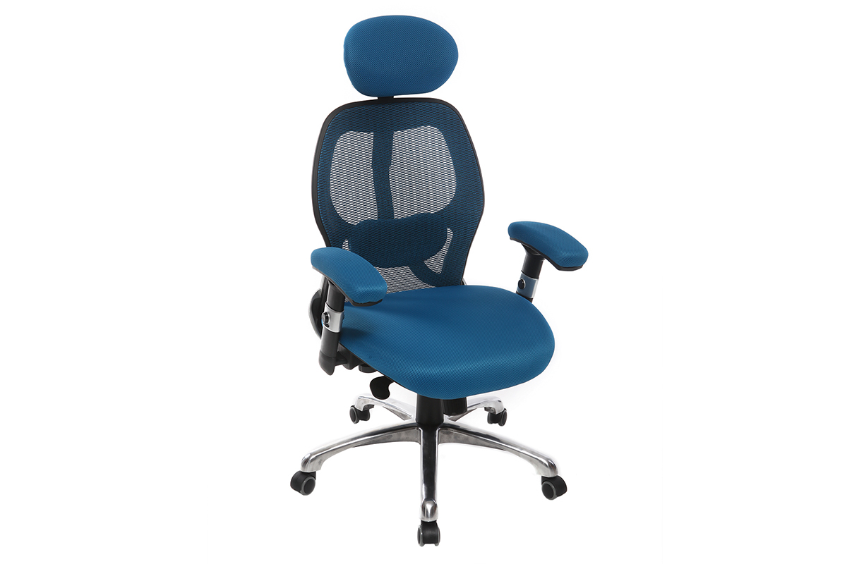 Poltrona da ufficio ergonomica Blu ULTIMATE V2 plus