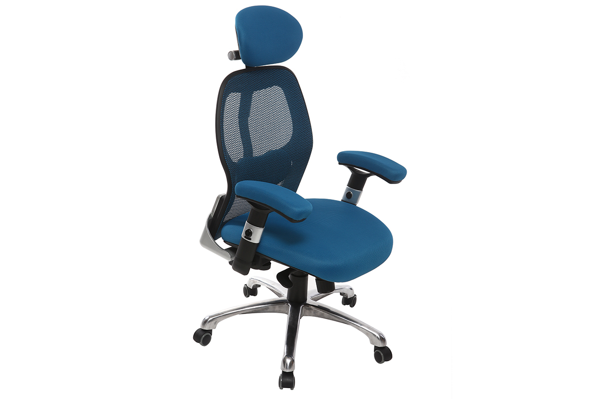 Poltrona da ufficio ergonomica Blu ULTIMATE V2 plus
