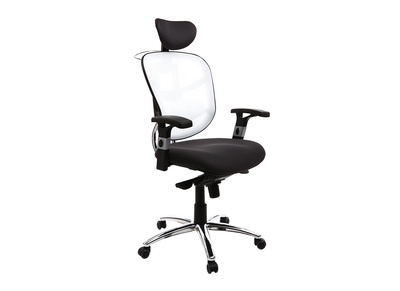 Poltrona da ufficio ergonomica colore bianco e nero opzione appendiabiti UP TO YOU