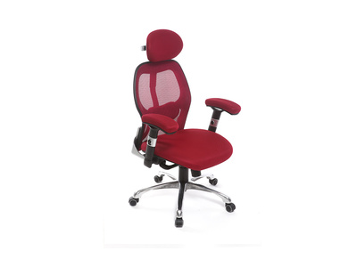 Poltrona da ufficio, ergonomica, colore: Rosso, modello: ULTIMATE V2 plus