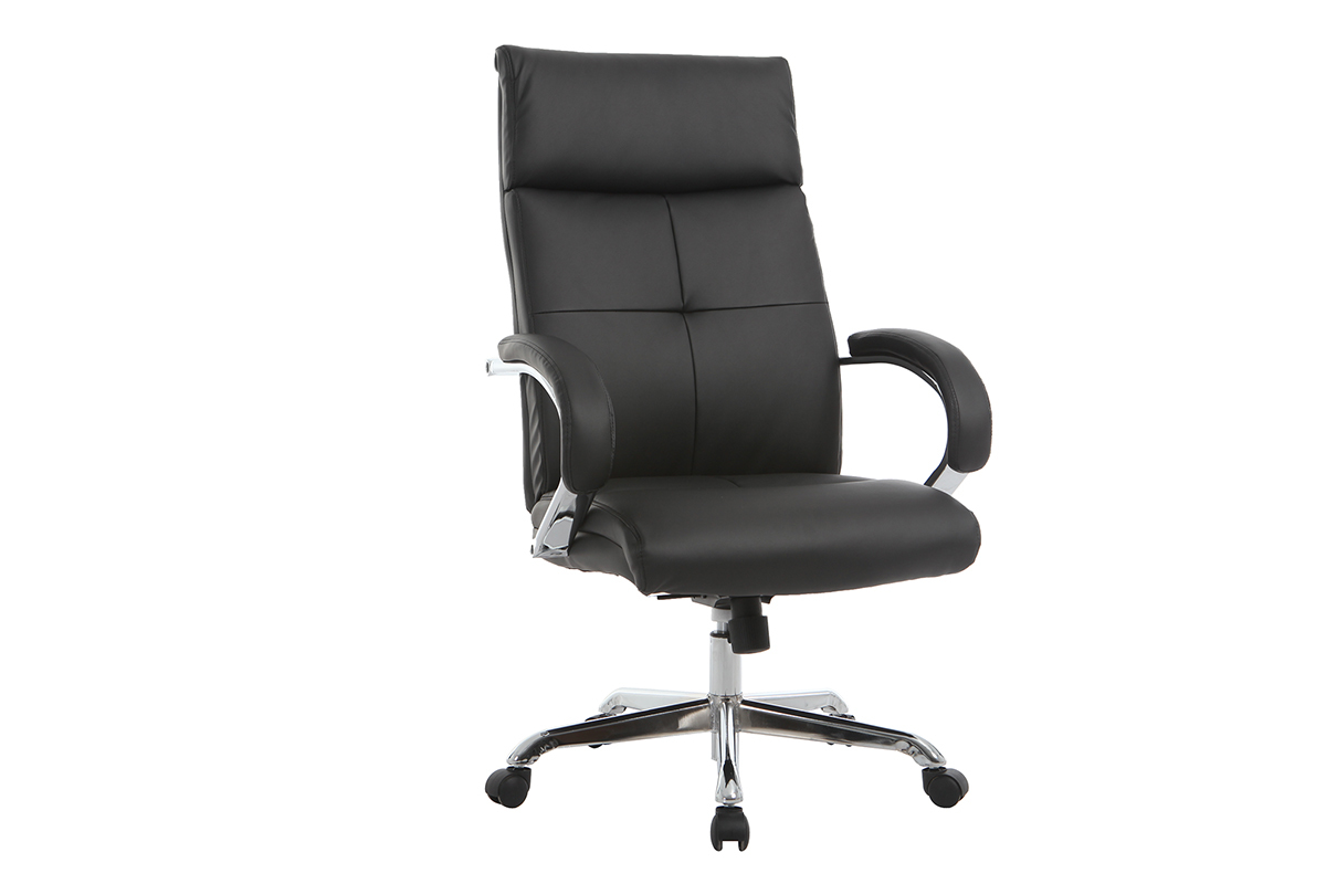 Poltrona da ufficio girevole design nero TOWER