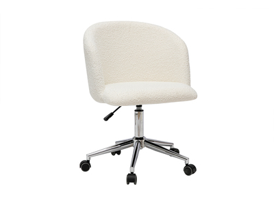 Poltrona da ufficio in tessuto effetto lana bouclé VANITY