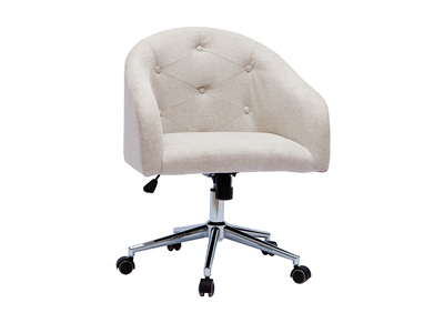 Poltrona da Ufficio in velluto colore naturale SHARON