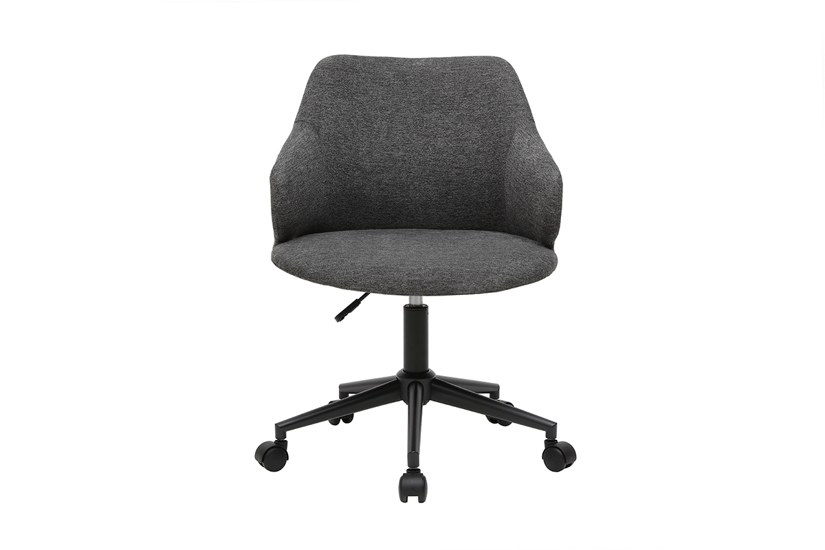 Poltrona da ufficio moderna in tessuto grigio HEMMY