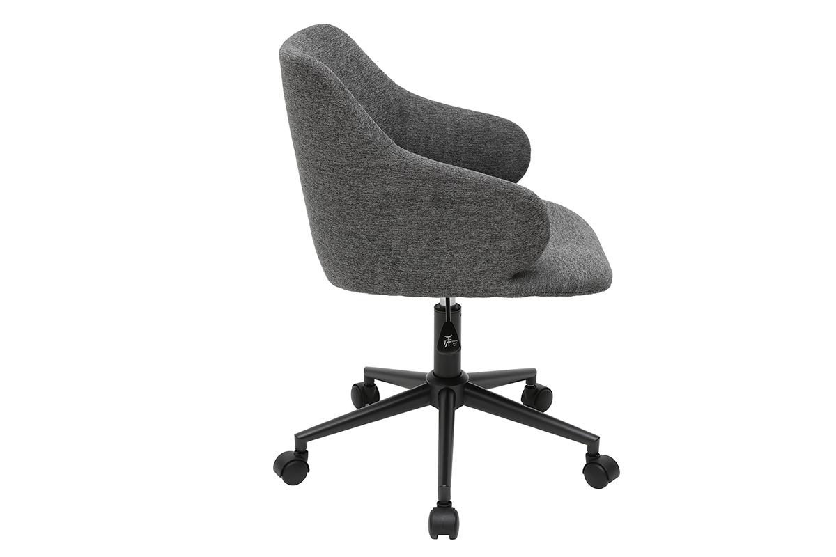 Poltrona da ufficio moderna in tessuto grigio HEMMY