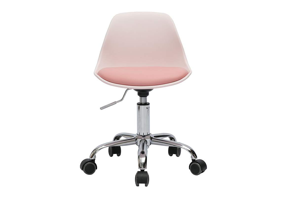 Poltrona da ufficio per bambini con ruote design rosa STEEVY