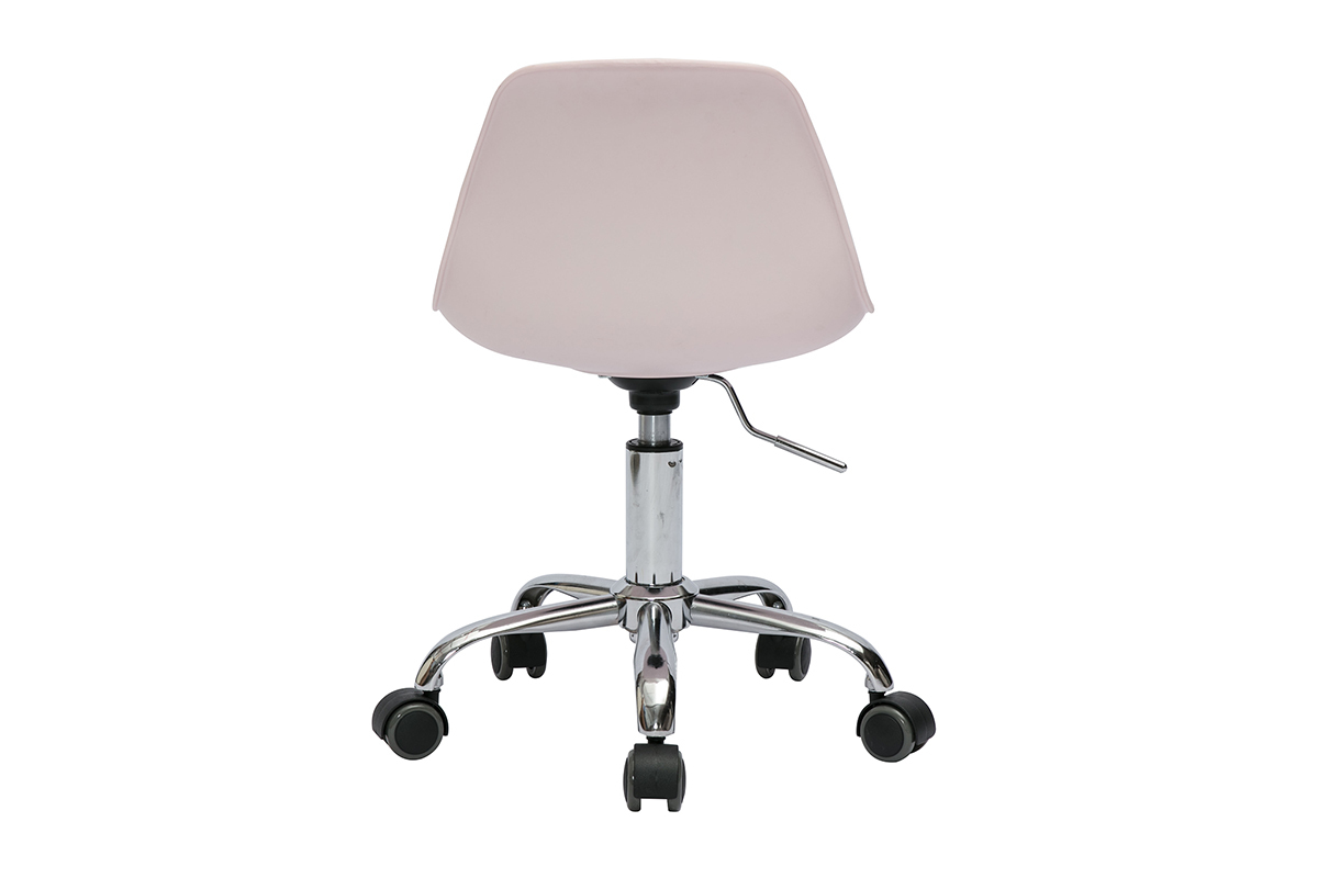 Poltrona da ufficio per bambini con ruote design rosa STEEVY