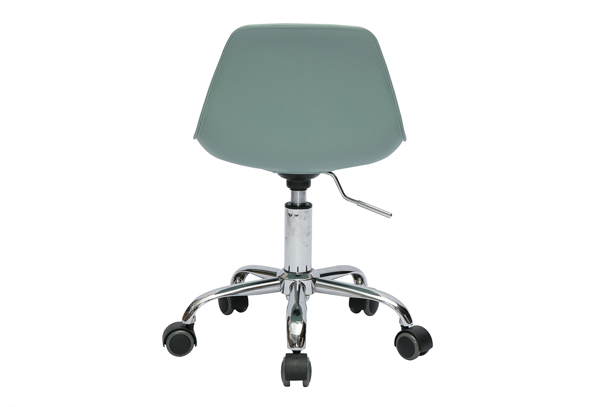 Poltrona da ufficio per bambini con ruote verde grigio STEEVY