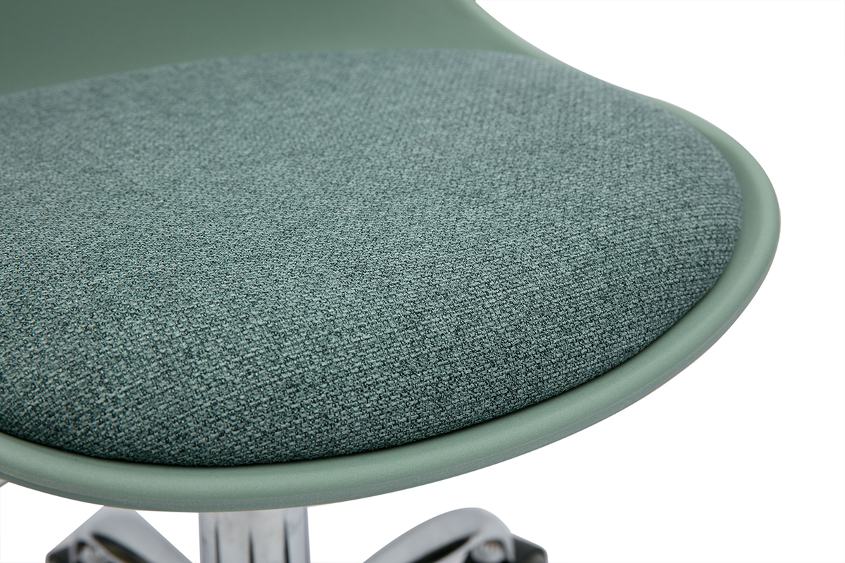 Poltrona da ufficio per bambini con ruote verde grigio STEEVY