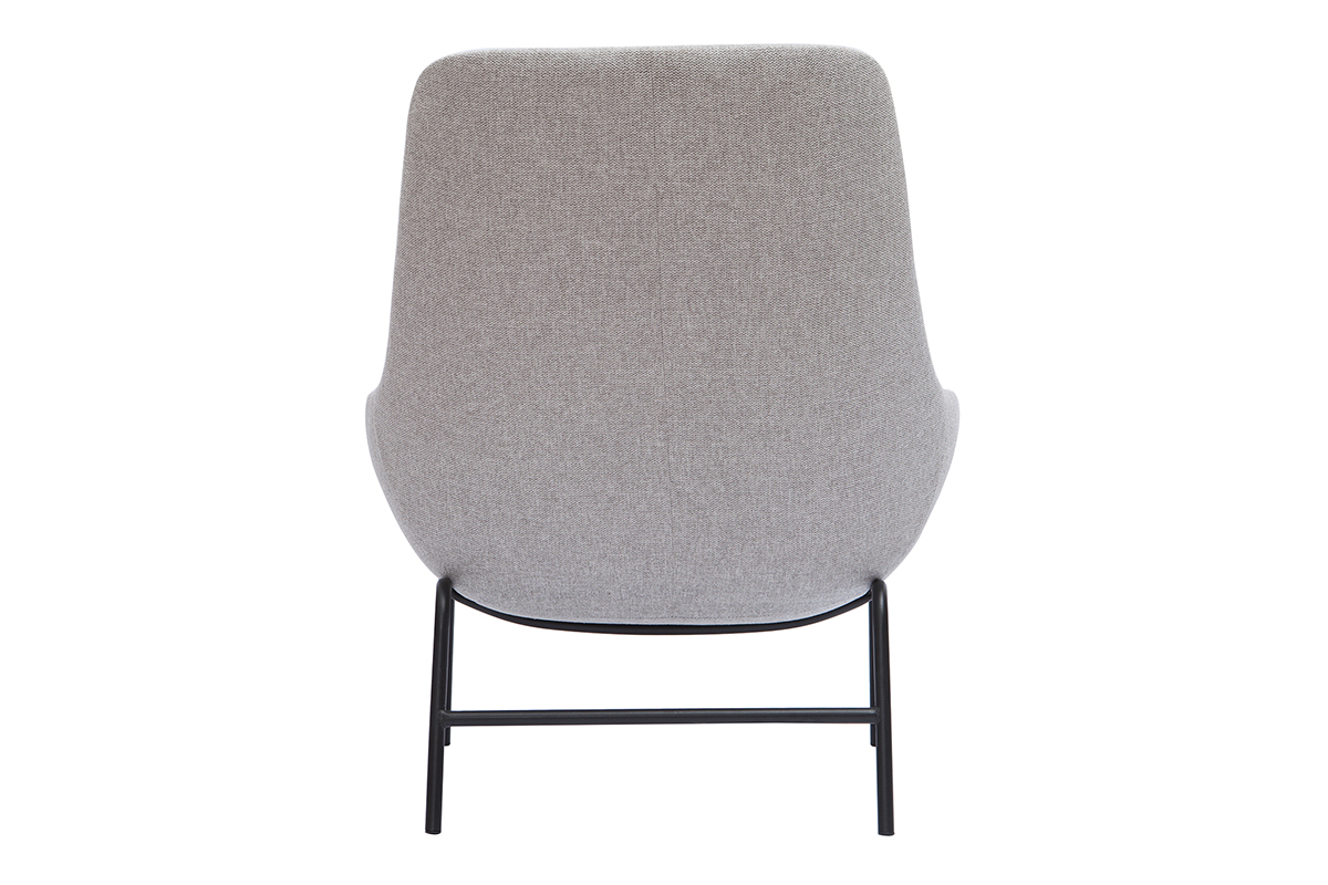 Poltrona design con tessuto effetto velluto testurizzato grigio chiaro MARCEAU