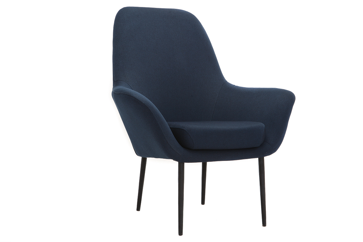 Poltrona design contemporaneo blu OSWALD