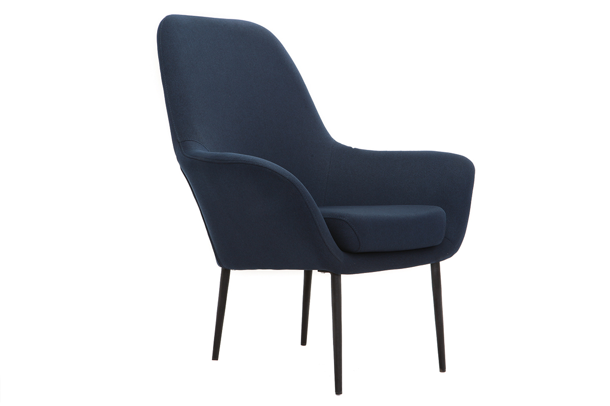 Poltrona design contemporaneo blu OSWALD
