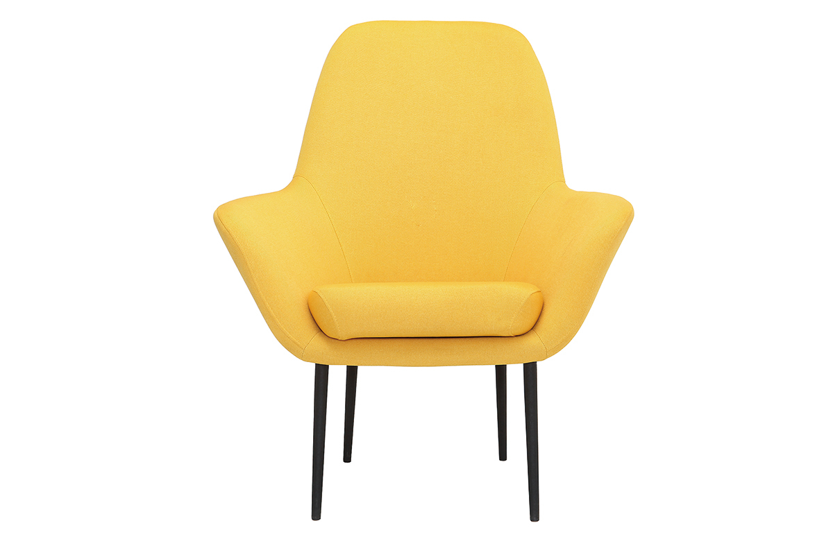 Poltrona design contemporaneo giallo OSWALD
