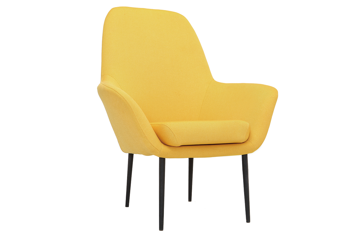 Poltrona design contemporaneo giallo OSWALD