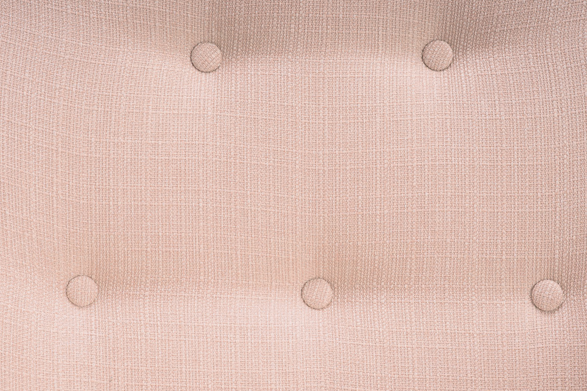 Poltrona design faggio e tessuto rosa pallido OLAF