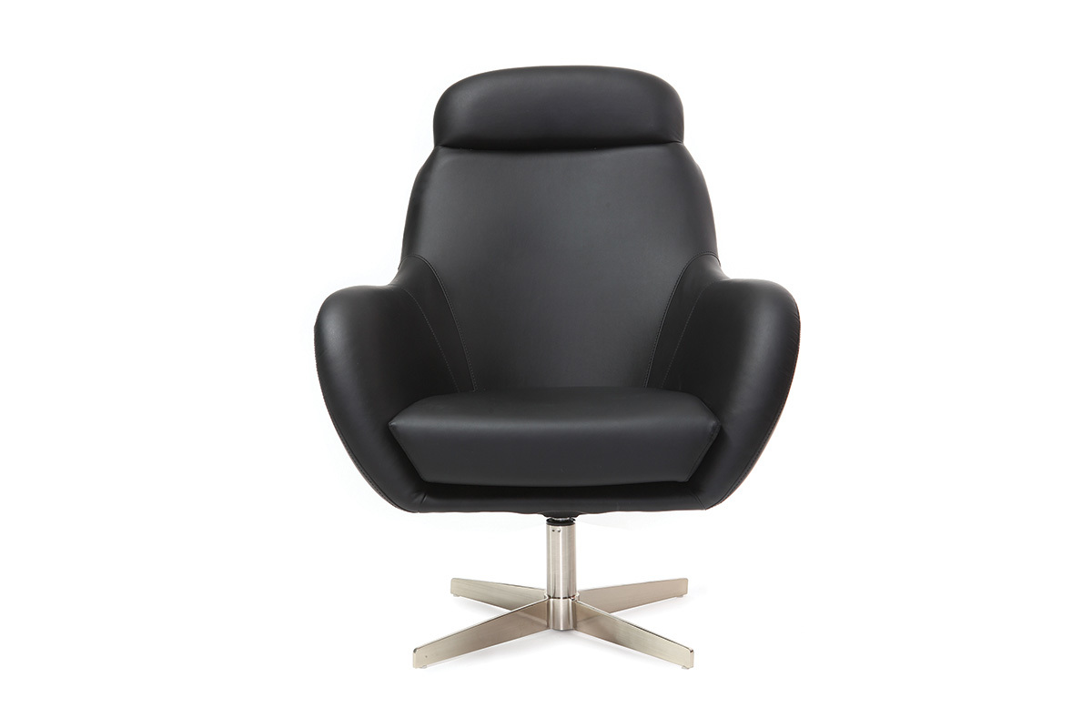 Poltrona design girevole nera HAVEN
