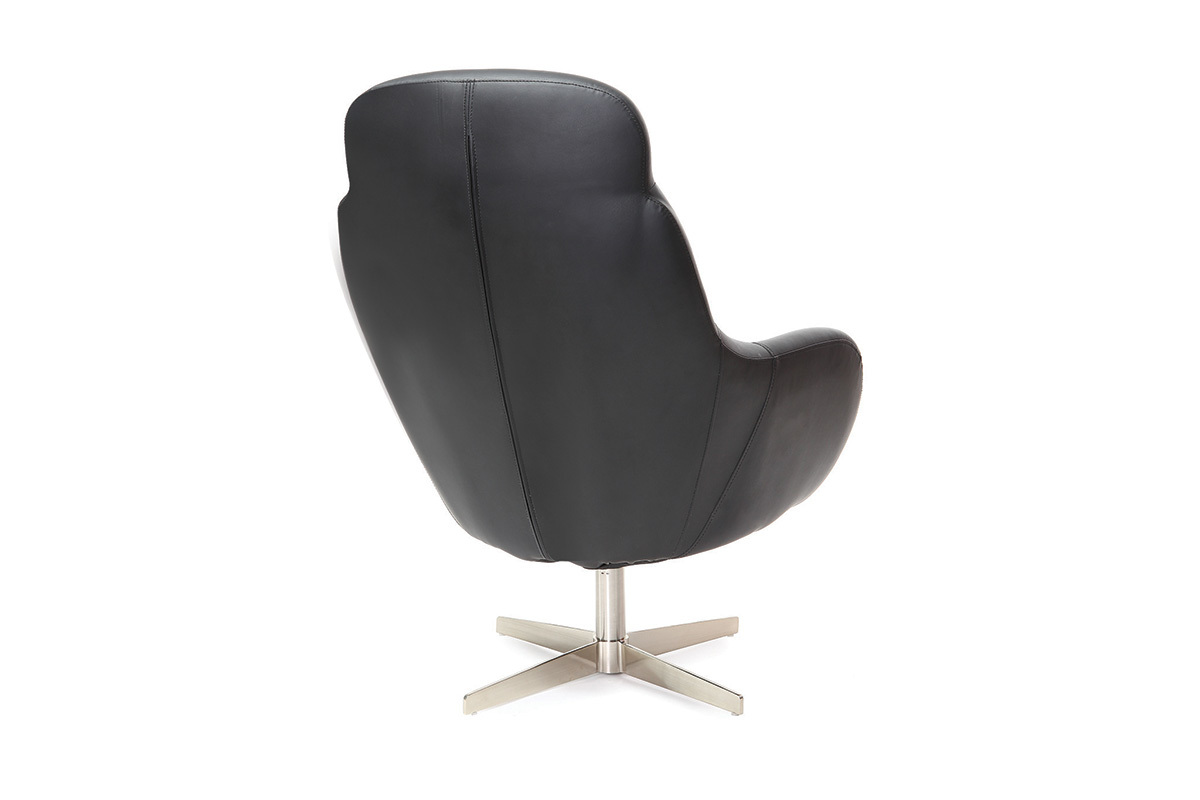Poltrona design girevole nera HAVEN