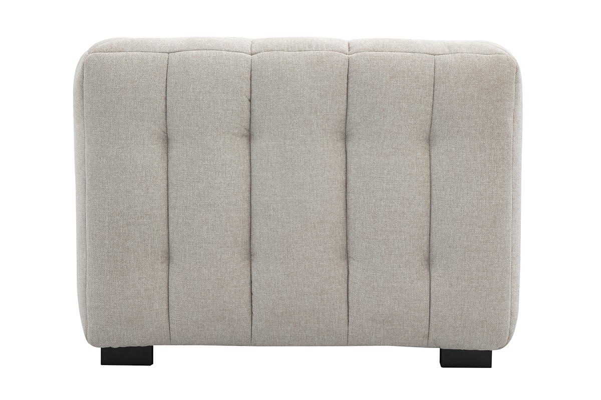 Poltrona design in tessuto effetto velluto testurizzato beige CORTO