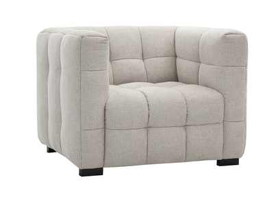 Poltrona design in tessuto effetto velluto testurizzato beige CORTO